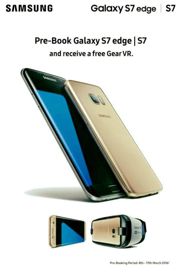 Samsung S7 and S7 edge pre-booking