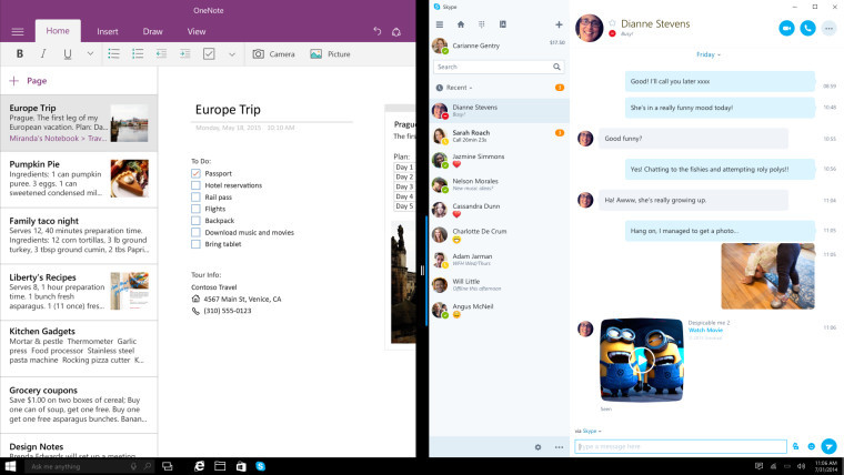 Skype Universal app W10-1