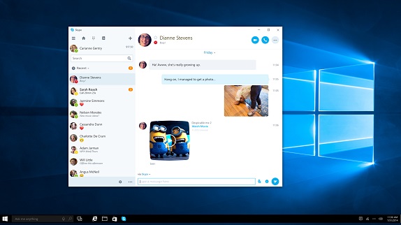 Skype Universal app W10