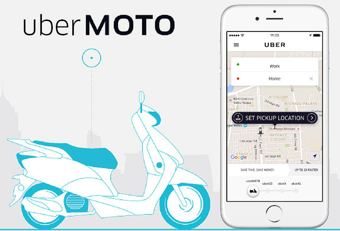 uberMOTO motorbike service launched in India starting from Bangalore