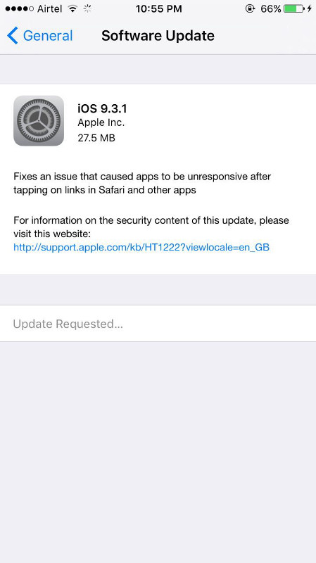 Apple iOS 9.3.1