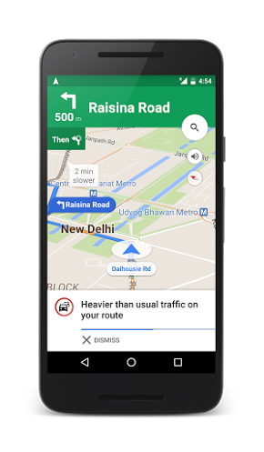 Google Maps traffic alert