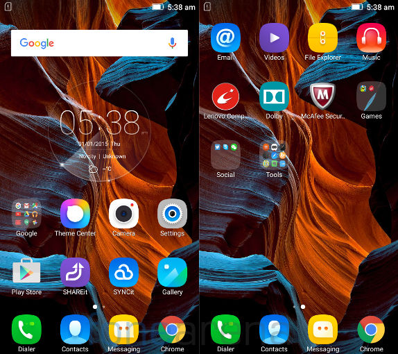 Lenovo Vibe K5 Plus Apps