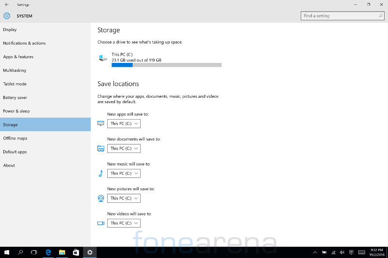 Microsoft Surface Pro 4 Storage