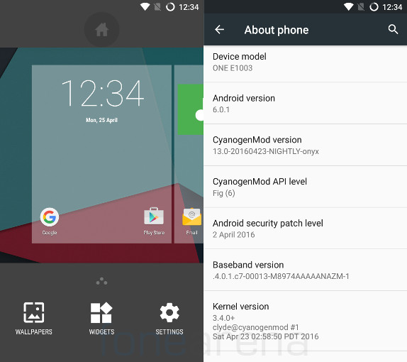 OnePlus One Cyanogenmod 13