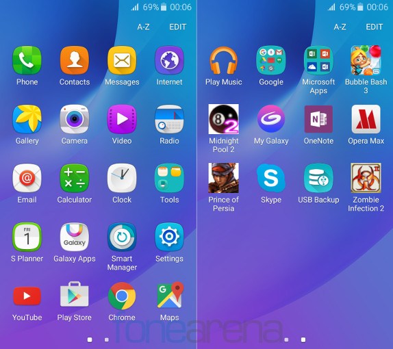 Samsung Galaxy J3 2016 Apps