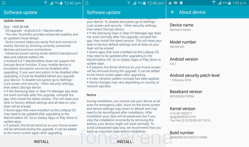 android version 6.0.1 note 4