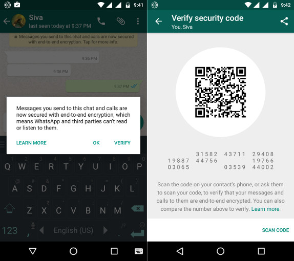 WhatsApp end-to-end encryption