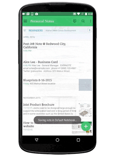 scannable evernote android