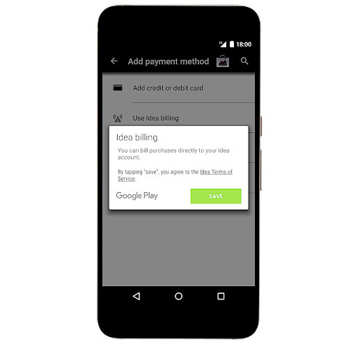 Google Play Idea carrier billing