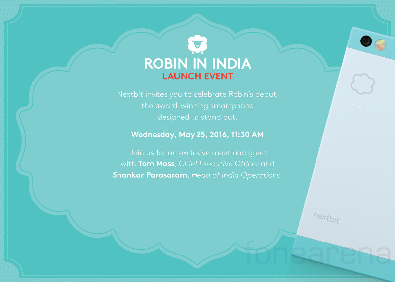 Nextbit Robin India launch invite
