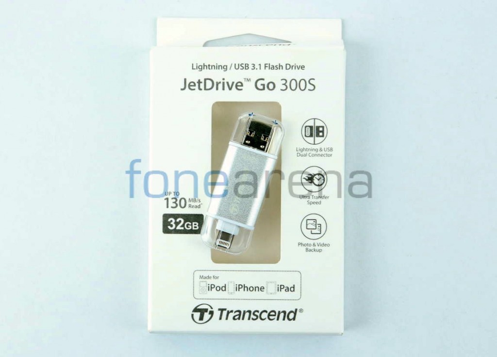 Black 32GB Transcend JetDrive Go 300K OTG Flash Drive for iOS Devices 