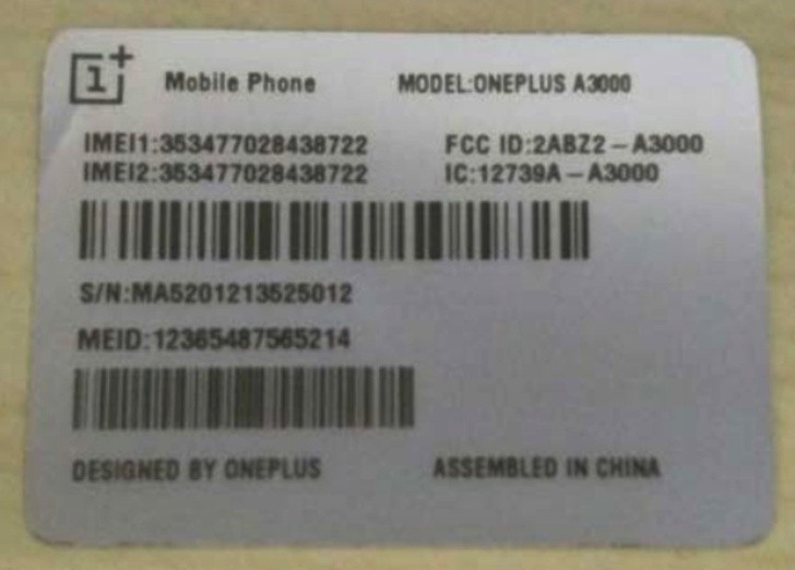 oneplus 3 FCC