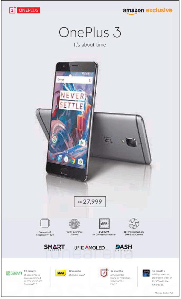 OnePlus 3 India price