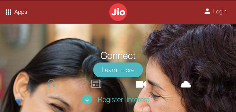 Reliance Jio website