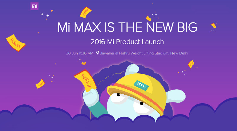 Xiaomi Mi Max launch tickets