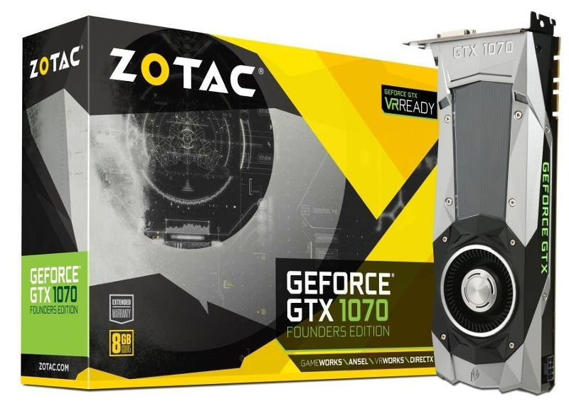 Zotac NVIDIA GeForce GTX 1070 Founders edition