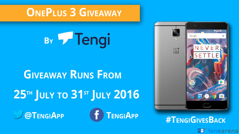 OnePlus 3 Giveaway Tengi
