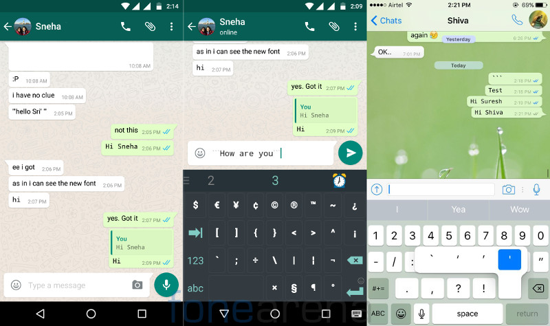 WhatsApp FixedSys font for Android and iOS