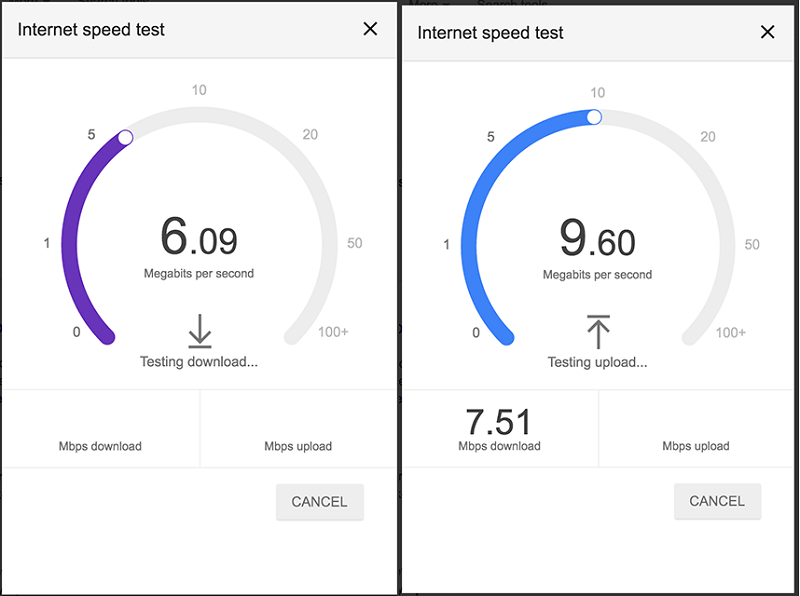 spectrum internet speed test google