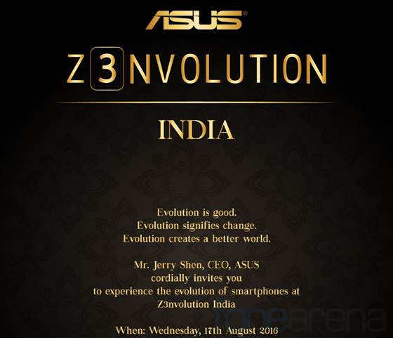 Asus Zenfone 3 India launch invite