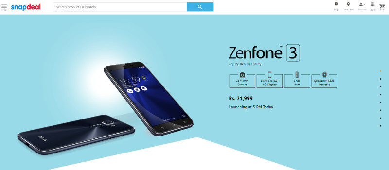 Asus Zenfone 3 price Snapdeal
