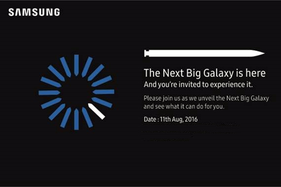 Samsung Galaxy Note7 India launch invite