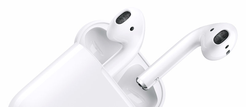 Apple Airpods are completely wireless earbuds with beam forming