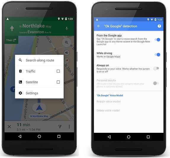 How to enable hands-free OK Google detection