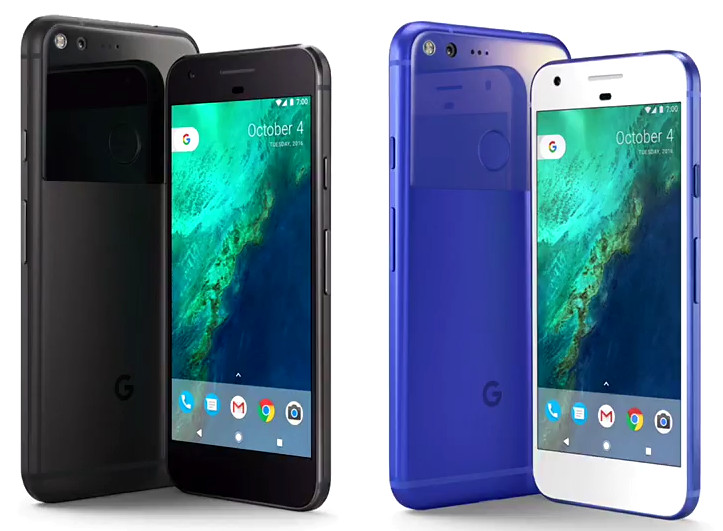 google-pixel-black-and-blue