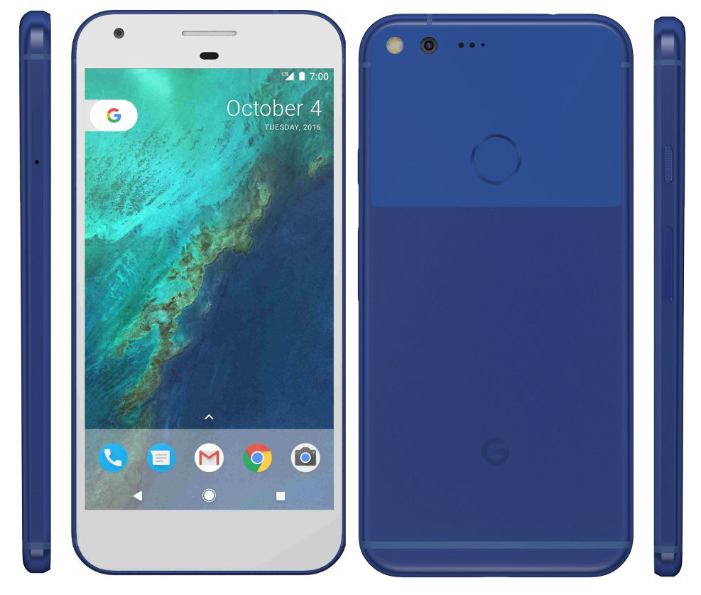 Google Pixel and Pixel XL press shots surface in Blue and Silver colors