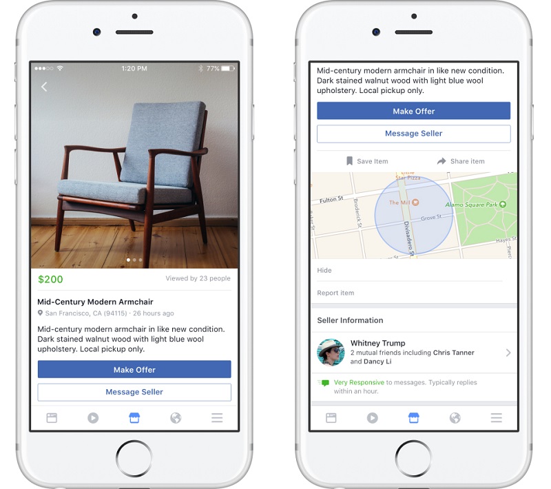 Facebook introduces Marketplace for local buying and selling