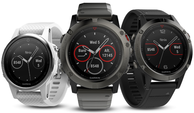 Garmin fēnix 5, 5S and 5X multisport GPS watches with heart rate sensor ...