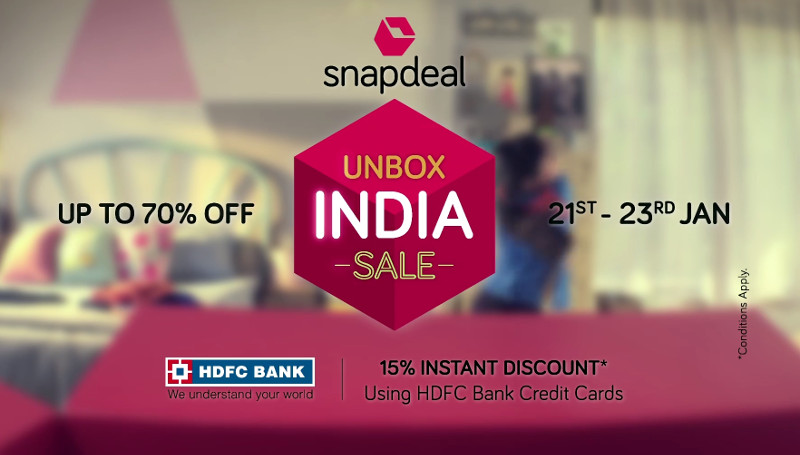 Snapdeal Unbox India Sale Jan 2017