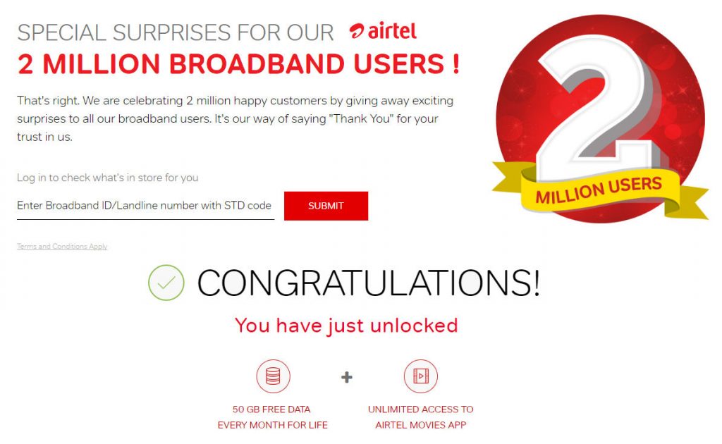 Airtel two million surprises