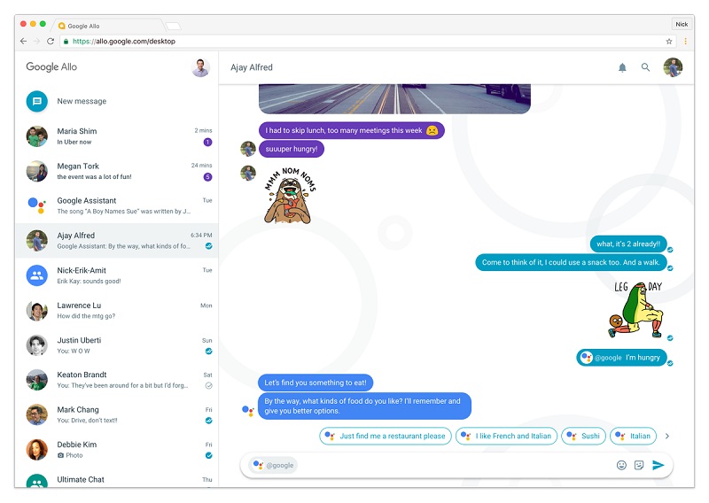 Google Allo desktop