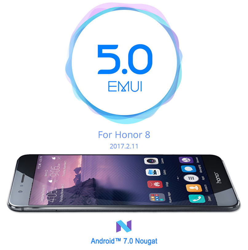 Honor 8 EMUI 5.0 Android 7.0 Nougat