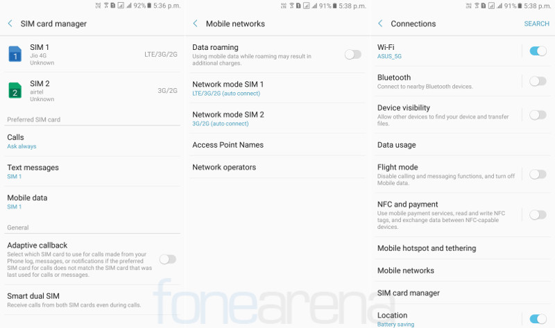 samsung c9 pro otg support setting