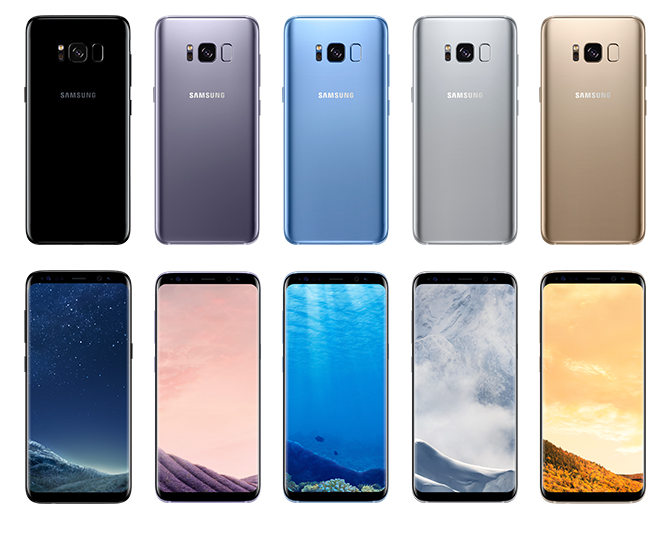 Samsung Galaxy S8 and S8 Plus colors