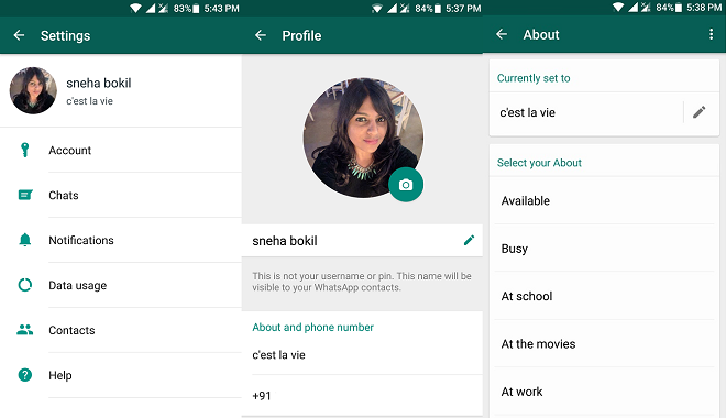 WhatsApp brings back old text status message to Android beta