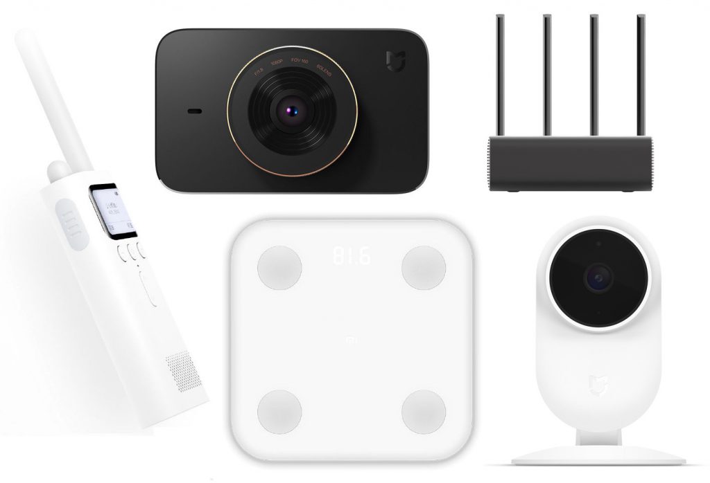 Xiaomi Mi Walkie Talkie, Mi Driving Recorder, Mi Smart Scale, Mi Router Pro, Mi Smart Camera