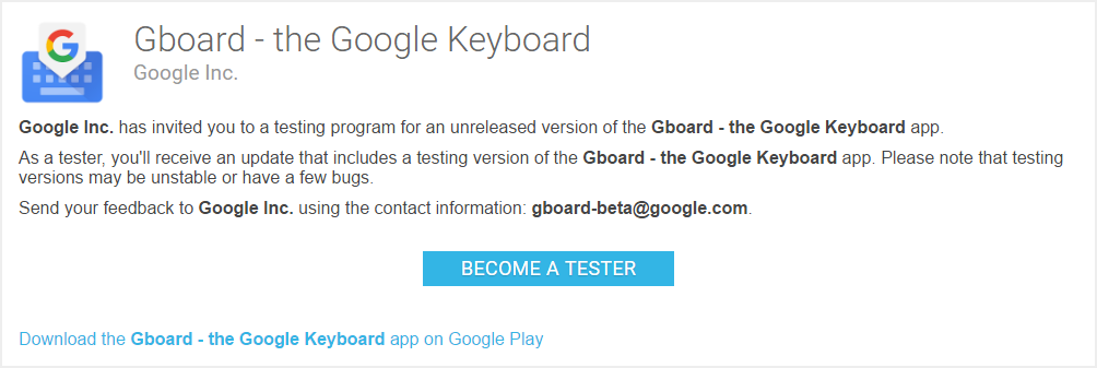 gboard tester