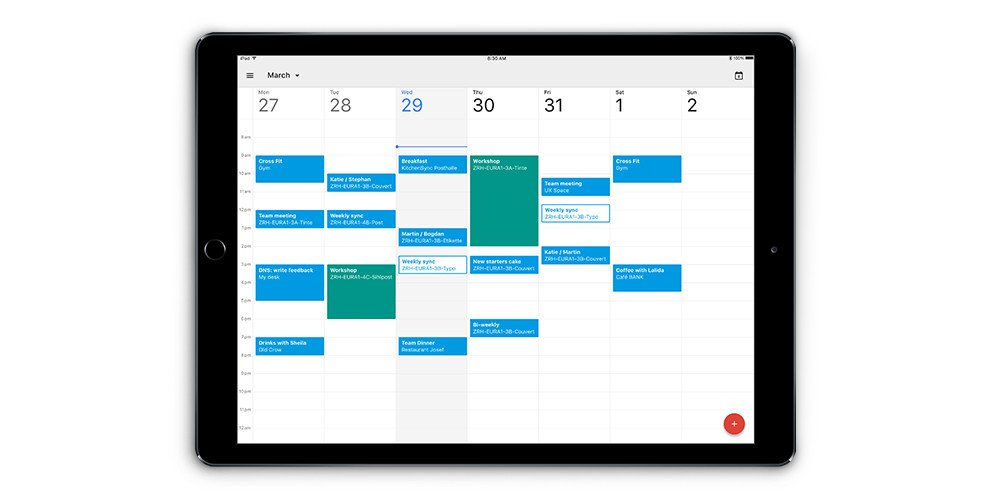 google calendar iPad