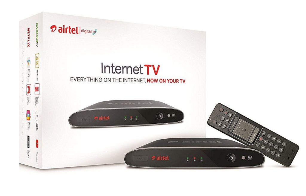 Airtel Internet TV Hybrid DTH and 4K Android TV box launched