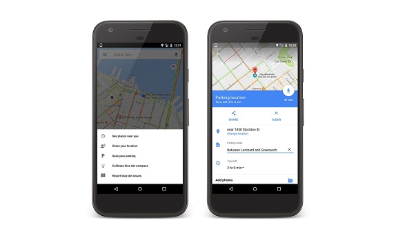 Google Maps parking android
