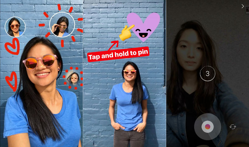 Instagram Stories Selfie Stickers, Pinning