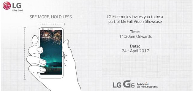 LG G6 India launch invite