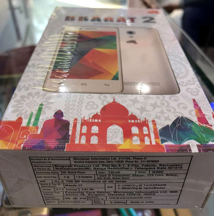 Micromax Bharat 2 box