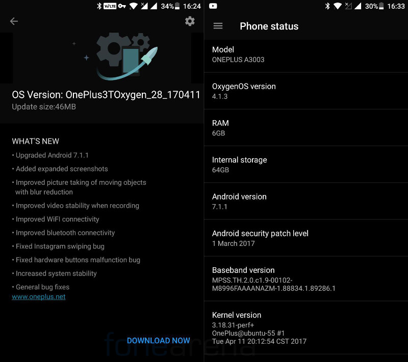 OnePlus 3T OxygenOS 4.1.3
