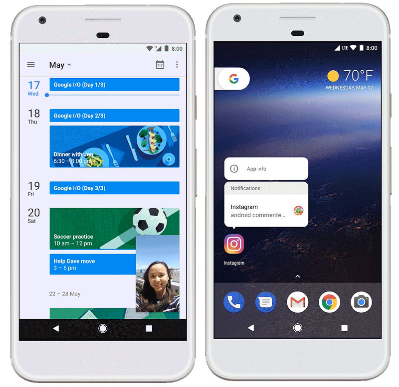 Android O Picture in Picture and Notification Dots
